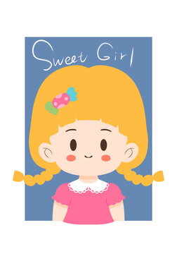 糖果女孩卡通零食店标