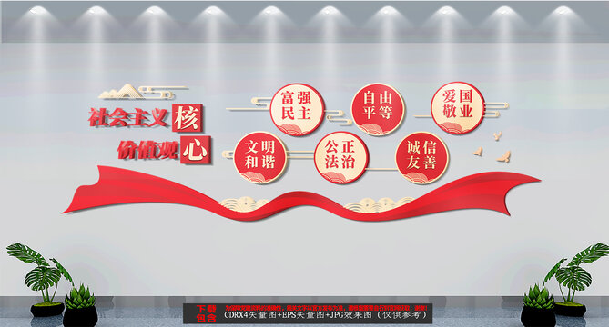 社会主义核心价值观文化墙