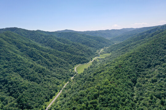 航拍宝鸡大水川风景区