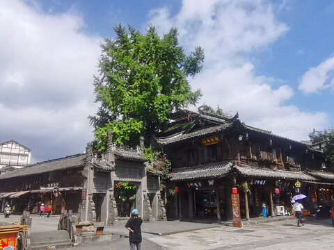 四川崇州街子古镇风景