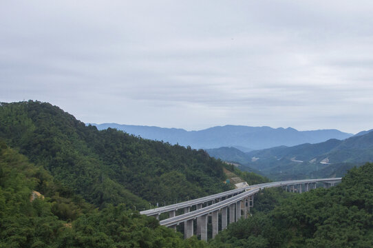 漳州漳武高速俯拍风景