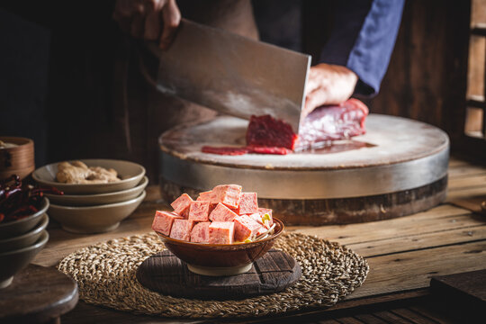 牛肉午餐肉农家乡村复古