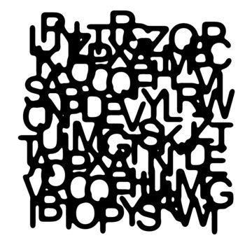字母艺术镂空激光雕刻