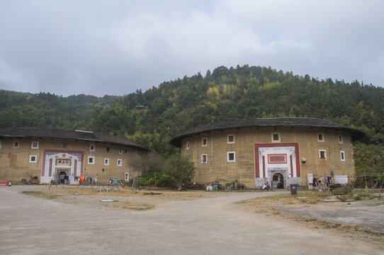 河坑裕昌楼裕兴楼建筑风光