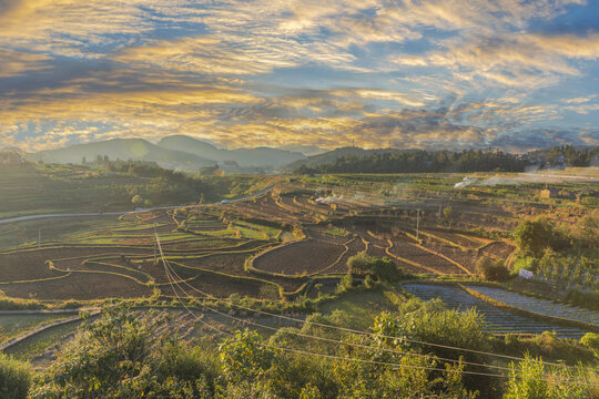 腾冲司莫拉佤族村田园风景