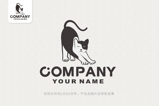 卡通猫标志猫logo