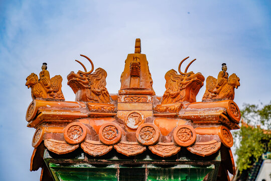 中国古代建筑琉璃瓦屋脊兽