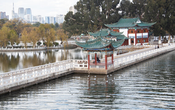 昆明大观公园建筑物图片