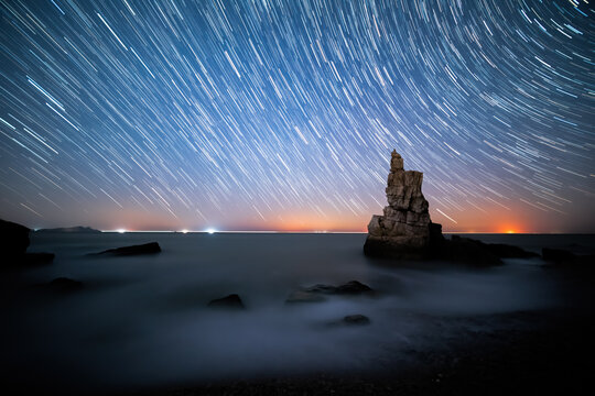 大连旅顺将风光星空银河