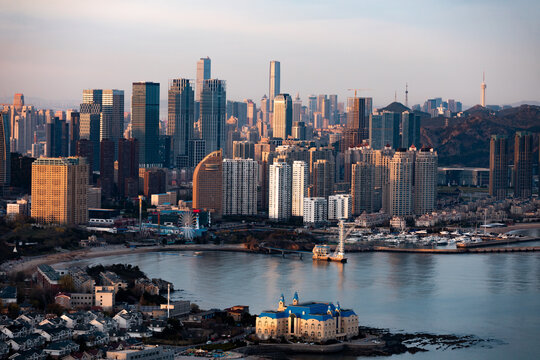 大连城市旅游风光星海湾广场