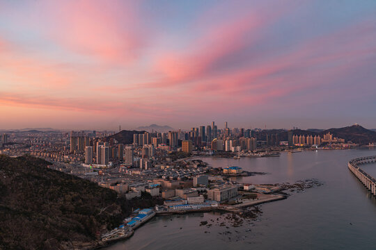 大连城市旅游风光星海湾广场