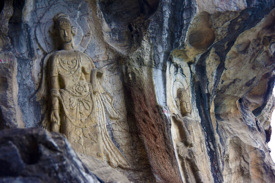 桂林伏波山公园石刻石雕摩崖