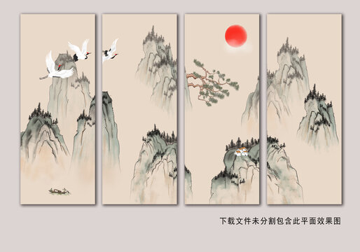 意境水墨山水画