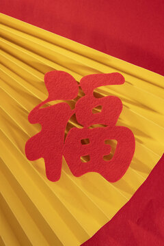 红色大福字中式风格图片