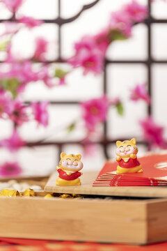 虎年春节中式风格背景