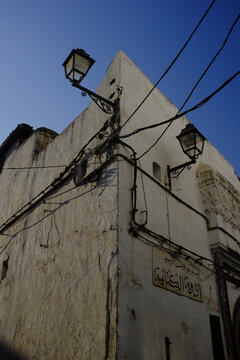 摩洛哥卡萨布兰卡古城街角
