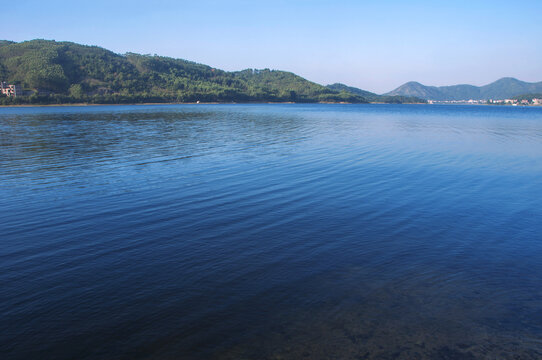 平静的湖面风光