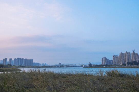 泉州晋江两岸城市风景