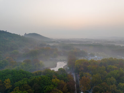 武汉东湖磨山风景区初冬风光