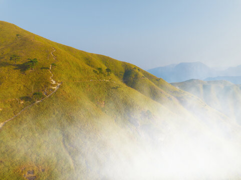 武功山地质公园初秋自然风光