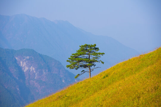 武功山地质公园初秋自然风光