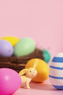 复活节彩蛋兔子粉色图片