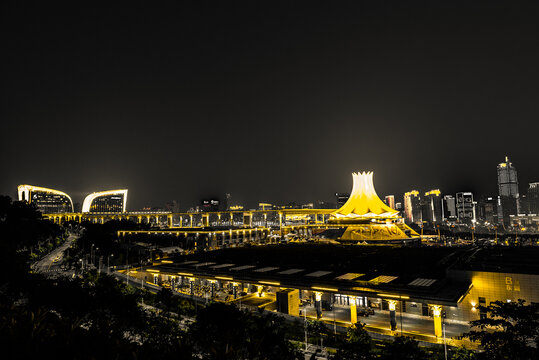 城市夜景南宁会展中心