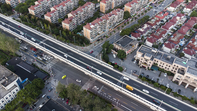 航拍城市高架