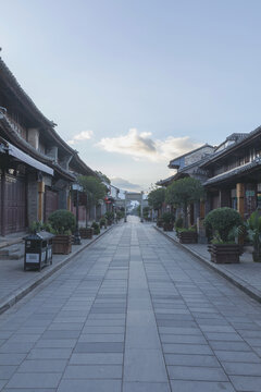 云南大理巍山古城民居街景