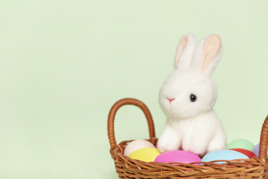 复活节兔子彩蛋绿色底图