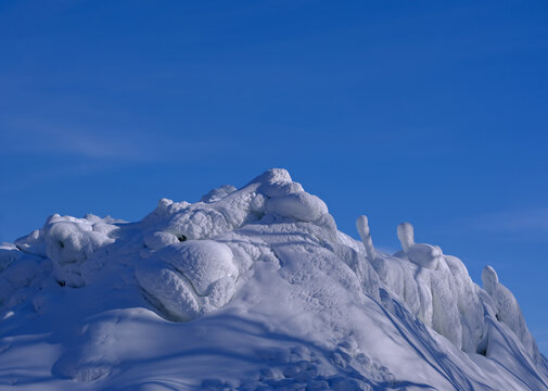 雪景雪山呼和浩特冬季雪景