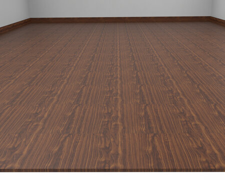 房间棕色木地板