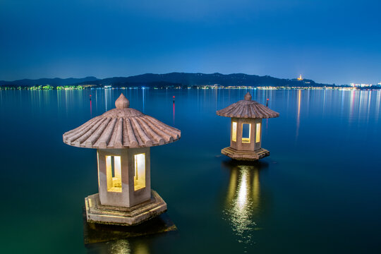 杭州西湖夜景