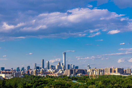 北京国贸CBD中央商务区城市风光