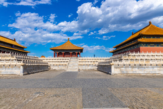 北京故宫太和殿中和殿保和殿