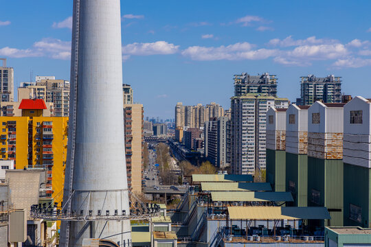 北京城市工厂风光