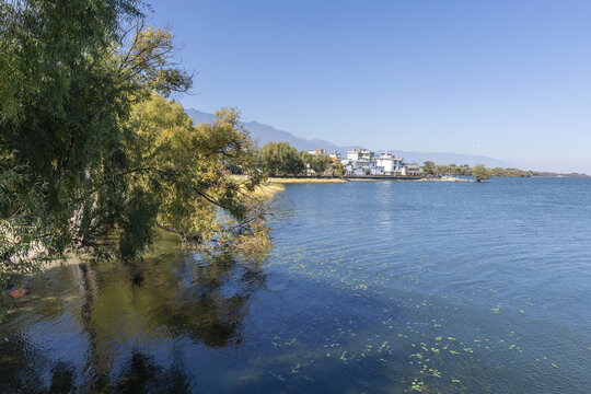 云南大理洱海生态廊道自然风景