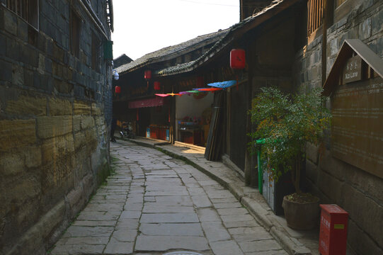 李庄古镇的席子巷