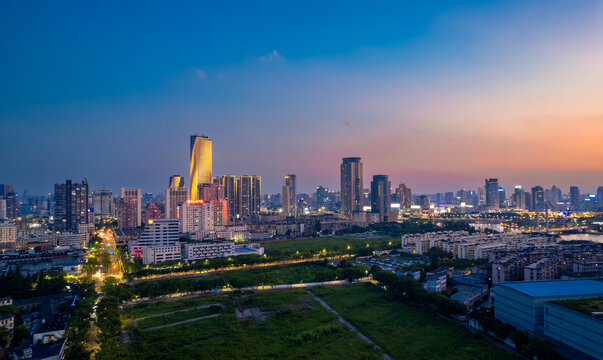 宁波三江口城市夜景