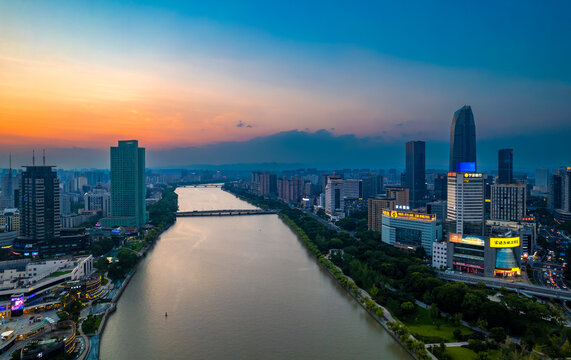 宁波三江口城市夜景