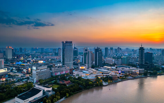 宁波三江口城市夜景