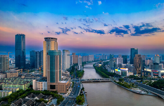 宁波三江口城市夜景