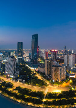 宁波三江口城市夜景