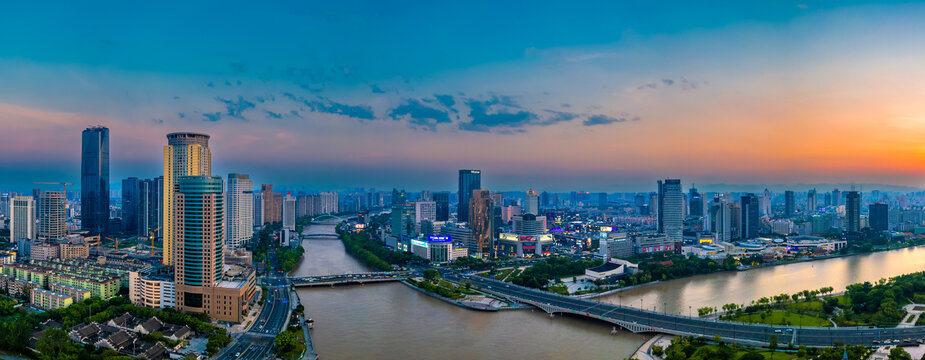 宁波三江口城市夜景