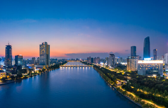 宁波三江口城市夜景