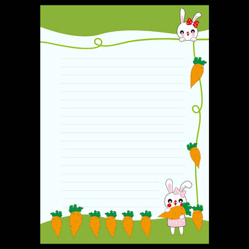 兔子与胡萝卜信纸