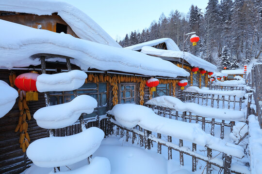 雪乡早晨