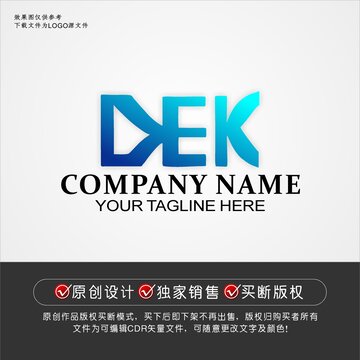 DK标志DK字母logo