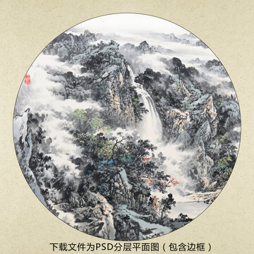 中式水墨山水装饰画