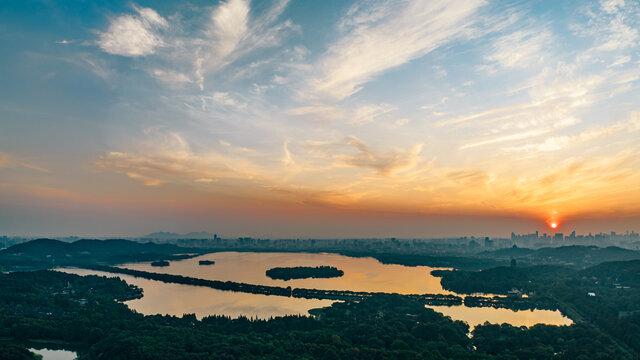 杭州西湖大景